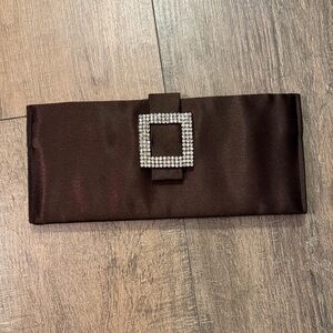 Ingra Pel Satin Clutch with Crystal Closure